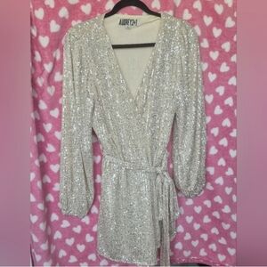 Silver Sequin Dress